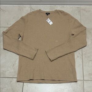 Express Tan Waffle Knit Crewneck Men's Sweater. NWT.